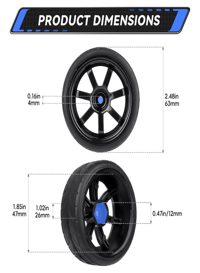 AllinRC PreGlued 1/10 On-Road Tires and Wheels for Traxxas 4tec 2.0 3.0 Tamiya TT02 TT01 HSP Flying Fish Kyosho Fazer 1/10 RC Touring Drift Car (Edition B) - Image 2